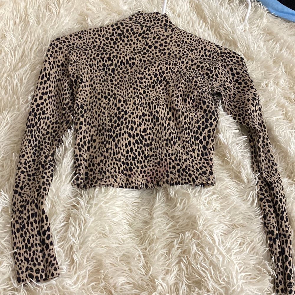 cheetah turtle neck